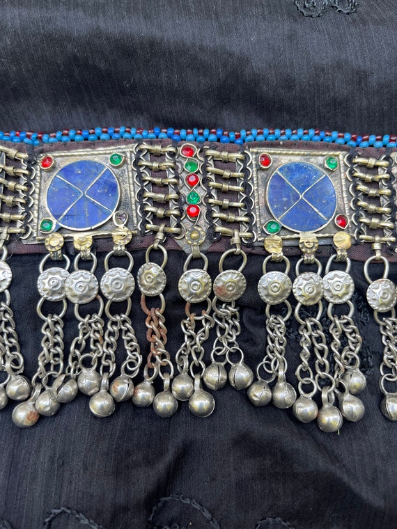 Vintage Kuchi Afghan Lapis CHOKER Necklace Tribal 