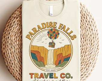 Disney Up Paradise Falls DTF Transfer,Disney Up Movie Ready To Press,Up Movie Shirt,Disney Carl And Ellie Valentines Shirt,Disney Up Shirt