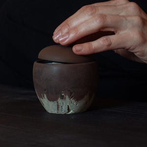 Vela artesanal premium "japonesa" con hierbas en hormigón con cera de soja, una elegante pieza de diseño de interiores