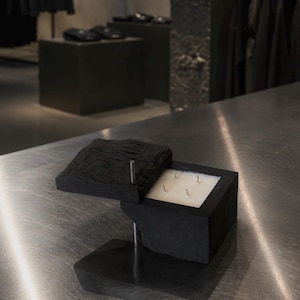 Brutalists Candle "Vantablack", Soy Wax, For showrooms and fashion