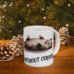 Funny Overstimulated Opossum Mug, Possum Coffee Meme, Large Coffee mug Best friend gift, Best selling items Coffee bar Gift for yourself image 17