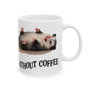 Funny Overstimulated Opossum Mug, Possum Coffee Meme, Large Coffee mug Best friend gift, Best selling items Coffee bar Gift for yourself image 10