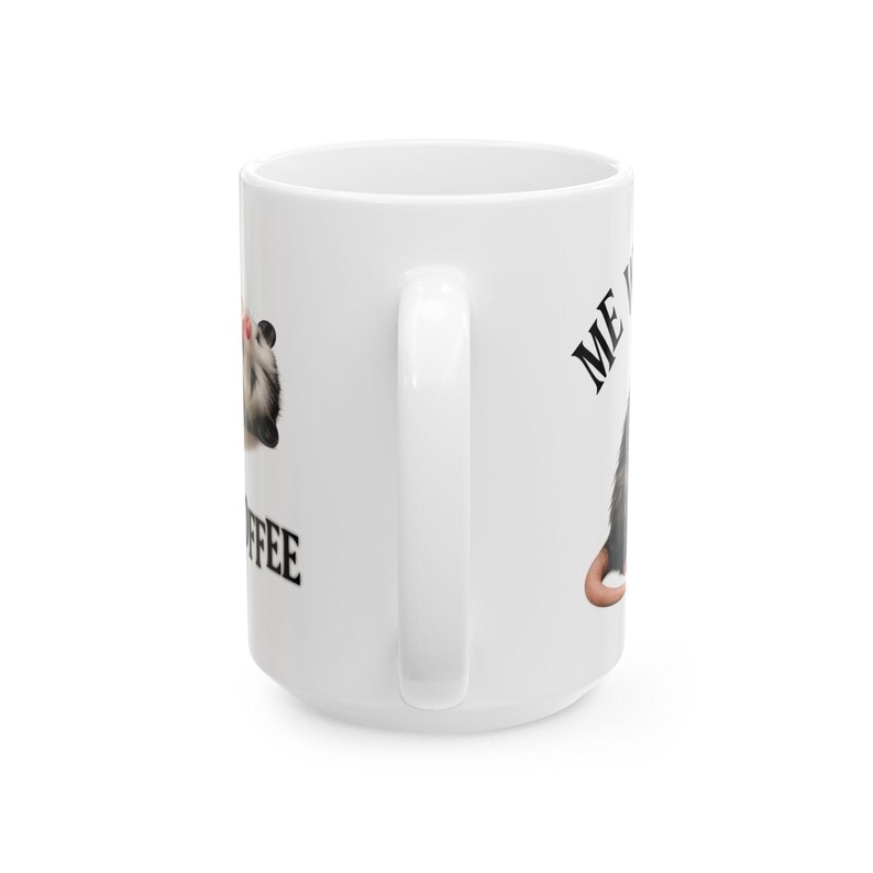 Funny Overstimulated Opossum Mug, Possum Coffee Meme, Large Coffee mug Best friend gift, Best selling items Coffee bar Gift for yourself image 11