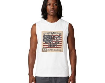 Freedom Never Lose Sight tank top | American flag vintage America 250