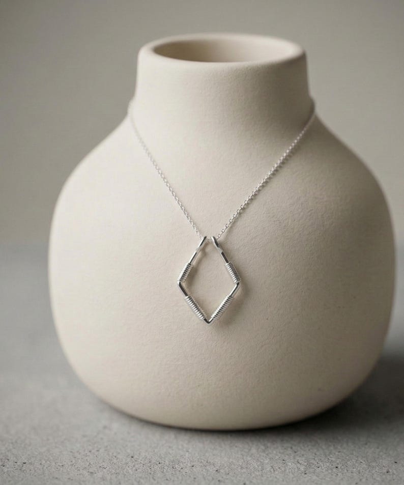 925er Silber Ringhalter-Halskette mit dicker Kette – Geschenk für Mutter, Geburtstag image 7