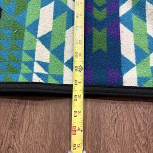 Pendleton Beaver State Wool Blanket 64x80 Geometric Blue Green Purple image 9