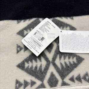 Pendleton Heroic Chief Filt Elfenbensvit Chief Kollektion 64x80 Ull Tillverkad USA NWT bild 6