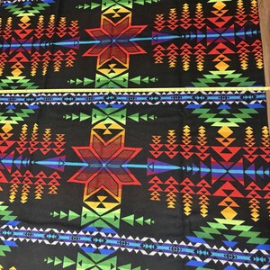 Pendleton Beaver State Wool Blanket Rainbow Geometric Black 64x80 Vintage image 10
