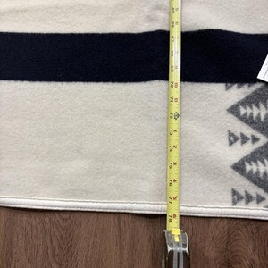 Pendleton Heroic Chief Filt Elfenbensvit Chief Kollektion 64x80 Ull Tillverkad USA NWT bild 10