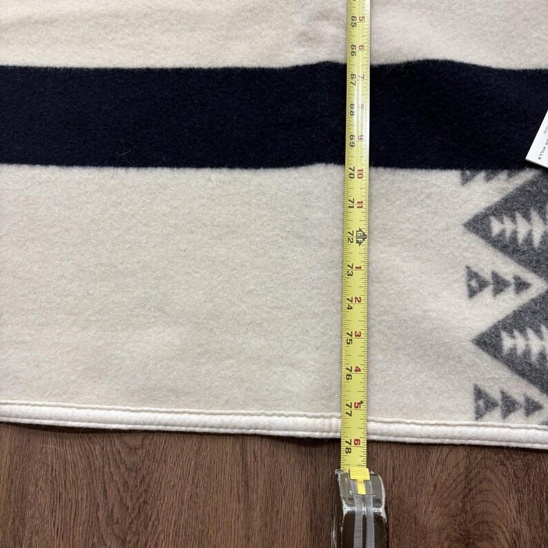 Pendleton Heroic Chief Filt Elfenbensvit Chief Kollektion 64x80 Ull Tillverkad USA NWT bild 10