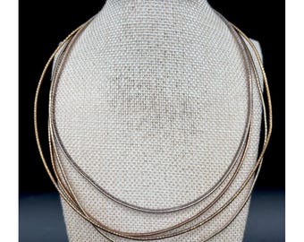 Set of 4 Sterling Silver 925 Omega Chain Necklaces Italy Multi Strand 43.7 Grams