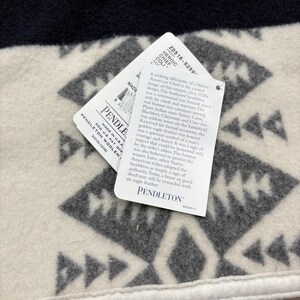 Pendleton Heroic Chief Filt Elfenbensvit Chief Kollektion 64x80 Ull Tillverkad USA NWT bild 5
