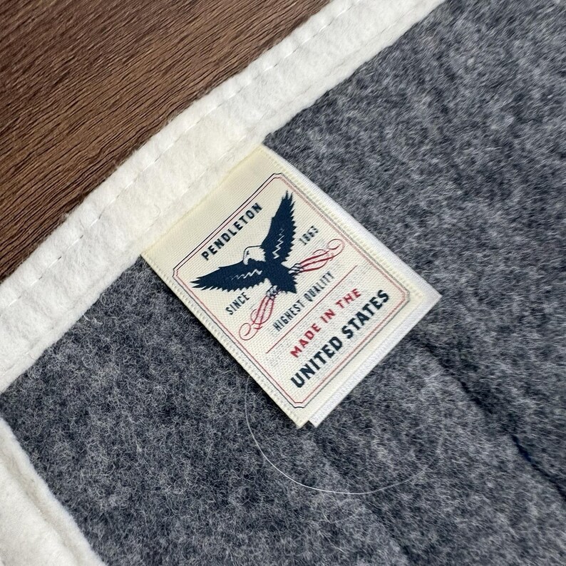 Pendleton Heroic Chief Filt Elfenbensvit Chief Kollektion 64x80 Ull Tillverkad USA NWT bild 8