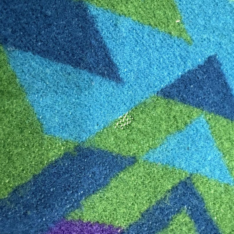 Pendleton Beaver State Wool Blanket 64x80 Geometric Blue Green Purple image 13