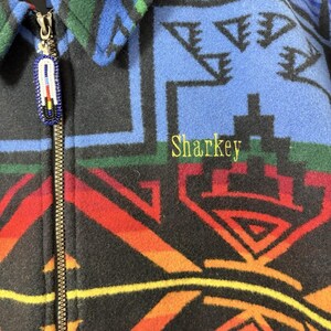 Pendleton High Grade Western Wear Wool Jacket Bear Eagle Sharkey Sz L Vintage image 3