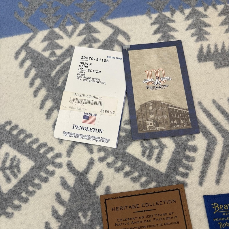 Bata Pendleton Silver Bark (64" x 80") Colección Beaver State Heritage Marfil imagen 4