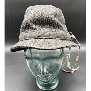 Pendleton Custom Made USA Wolle Fischgrät Paperboy Bucket Hat Perlenband