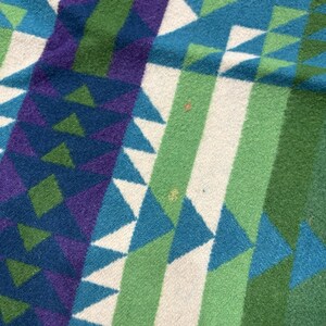 Pendleton Beaver State Wool Blanket 64x80 Geometric Blue Green Purple image 6
