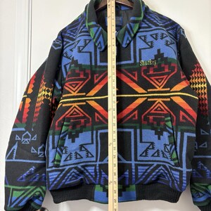 Pendleton High Grade Western Wear Wool Jacket Bear Eagle Sharkey Sz L Vintage image 8