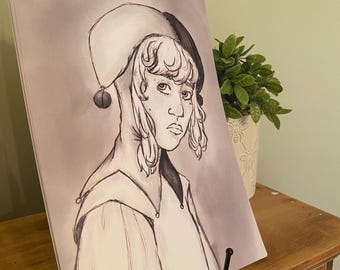 Estado de ánimo gris / impresión de obra de arte original