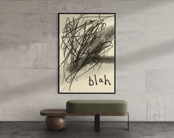 Bla | Neutrale, moderne, minimalistische krabbelkunst