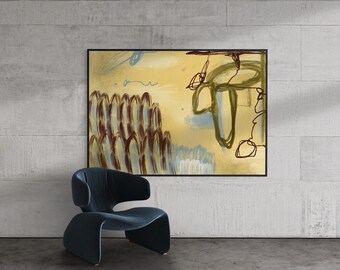 Botergele abstracte expressionistische muurkunst