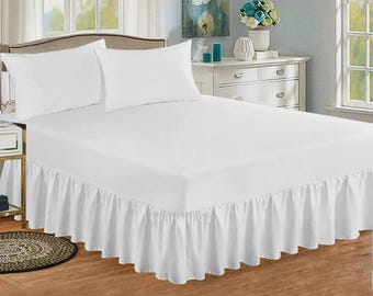 Luxury Extra Deep Fitted Valance Sheet Poly Cotton Bed Sheets Double King S.King