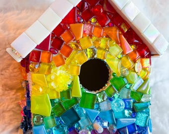 VENDIDO** Casa para pájaros de mosaico personalizada - Reservada para acceso de revisión de compra previa