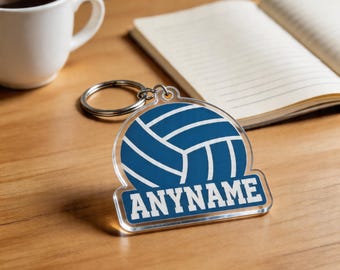 Custom Volleyball Personalized Minimalist Team Gift Photo Keychain Ornament Magnet