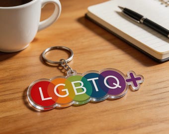 LGBTQ Rainbow Keychain – Pride Accessory, Photo Keychain, Ornament, Magnet
