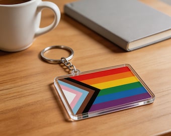 Pride Photo LGBTQ+ Accessories Minimalist Personalized Gift Photo Keychain Ornament Magnet