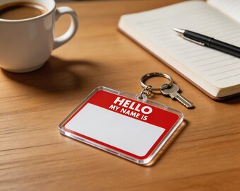 Personalized Name Keychain Conference Minimalist Gift Keychain Ornament Magnet