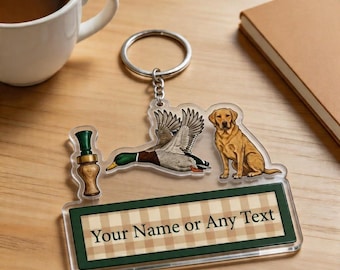 Mallard Duck Hunting Rustic Hunter Gift Photo Keychain Ornament Magnet