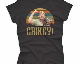 Steve Irwin Crikey Vintage T-Shirt, Classic Movie Shirt, Funny T-Shirt