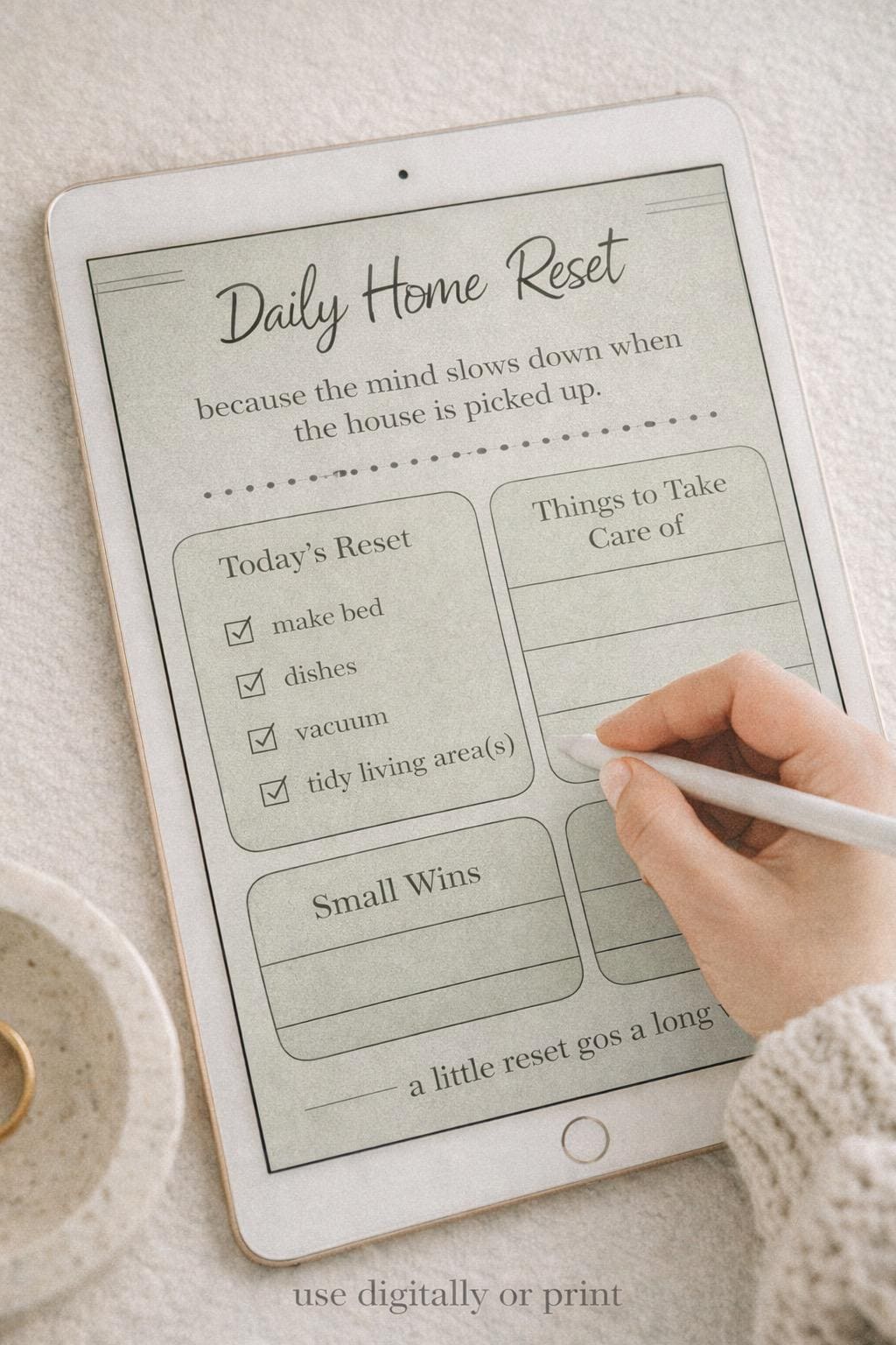 Minimalist Home Reset System Printable Bundle | Cleaning Checklist ...