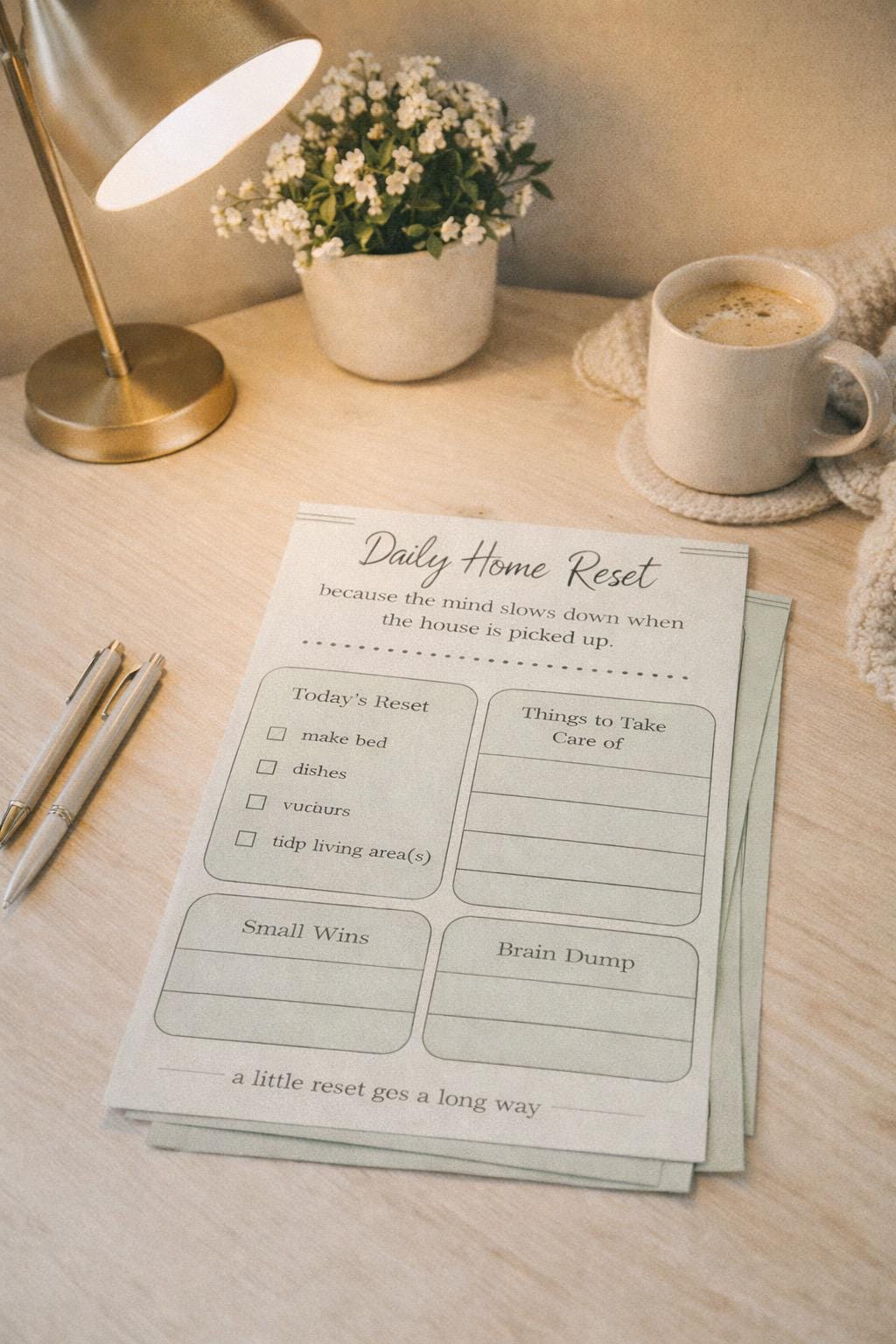 Minimalist Home Reset System Printable Bundle | Cleaning Checklist ...