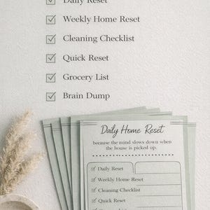 Minimalist Home Reset System Printable Bundle | Cleaning Checklist ...