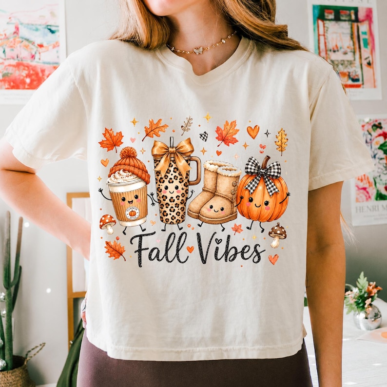 Fall Basic PNG, Fall Is Calling Doodle PNG, Cute Autumn Friends Design, Pumpkin Spice Latte PNG, Cozy Fall Sublimation, Pumpkin Shirt Design image 3