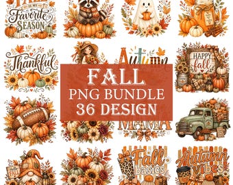 Fall PNG Bundle, Patchwork Floral Pumpkin Png, Coquette Bow Fall Png, Autumn Sublimation Designs, Thanksgiving PNG, Pumpkin Spice PNG
