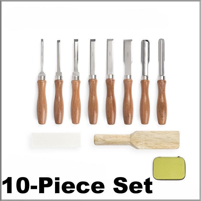 Professional Wood Carving Chisel Set • HSS Steel & Black Walnut Handle ...