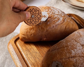 Rosewood UFO Bread Lame - Sourdough Scoring Tool with 5 Replacement Blades & Leather Pouch