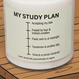 Vela divertida para estudiantes, alivia el estrés de los exámenes, aroma a vainilla.