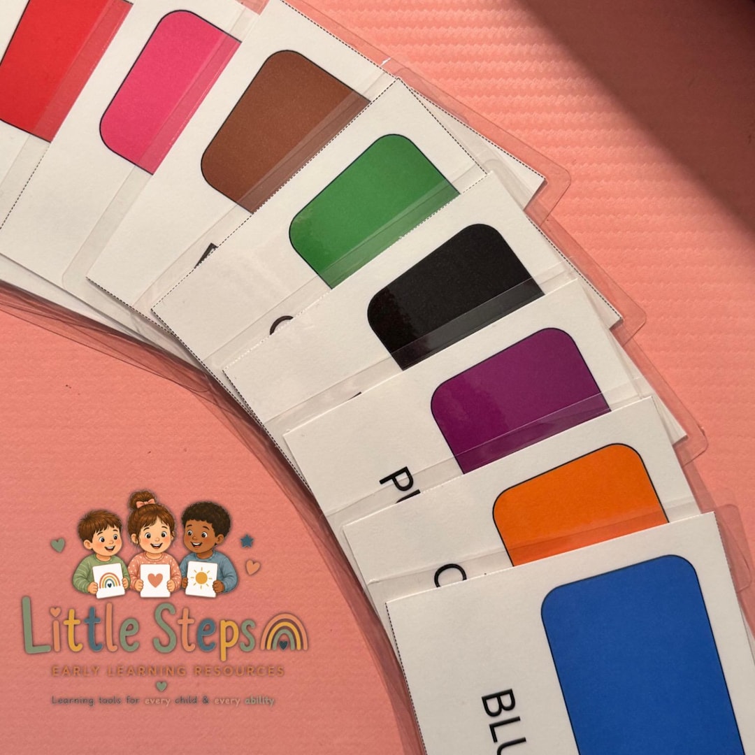 Montessori Color Flash Cards for Toddlers | Laminated Preschool ...