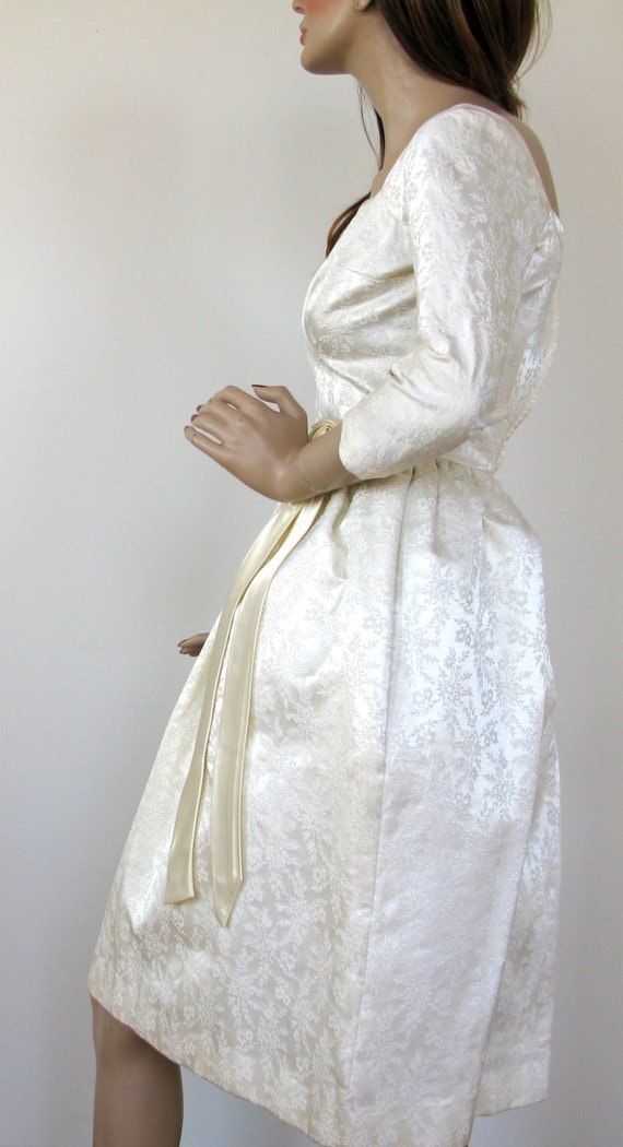 Vintage 1950's Wedding Dress Tea Length