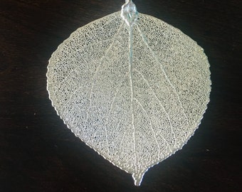 Silver Aspen Leaf Necklace