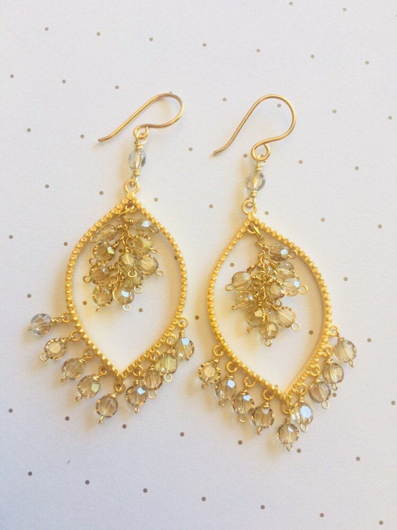 Champagne Chandelier Earrings