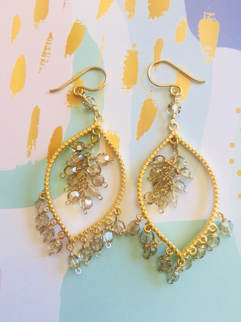 Champagne Chandelier Earrings