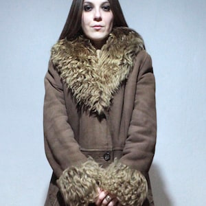 Brown shearling coat PLUS SIZE / Penny Lane sheepskin coat