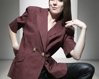 70s Double breasted blazer / Italian vintage power suit