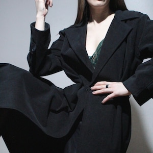 long black trench coat